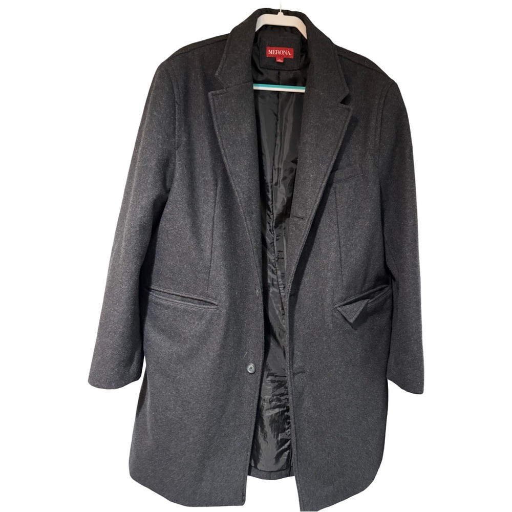 ☃️Merona Charcoal Overcoat